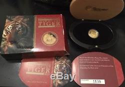 2010 1/4 oz Proof Gold Lunar Year of the Tiger (Series II)