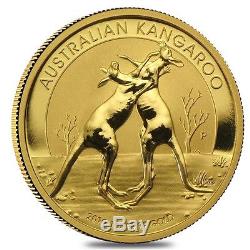 2010 1 oz Australian Gold Kangaroo Perth Mint Coin. 9999 Fine BU In Cap