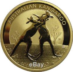 2010 1oz Gold Australian Kangaroo. 9999 Gold Coin in mint capsule