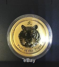 2010 Australia 1/2 oz. 9999 Gold $50 Lunar Year of the Tiger BU (Series II)