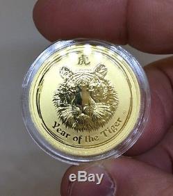 2010 Australia 1/2 oz. 9999 Gold $50 Lunar Year of the Tiger BU (Series II)