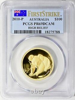 2010 Australia 1 Oz Gold Koala Pcgs Pr 69 Dcam -first Strike- $2,528.88