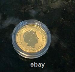 2010 Australia Lunar 1/10 oz Gold Snake Coin Mint capsule Low Mintage