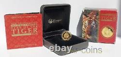 2010 Australia Lunar II Year of the Tiger 1/10 Oz Gold Proof Coin $15 Ultra Rare