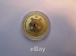 2010 Australian Lunar series Gold 1/2 oz Tiger Coin