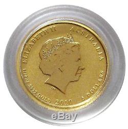 2010 Australian Year of the Tiger 1/20oz Gold Coin Gem BU FREE Shipping