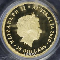 2010 P Australia $15 1/10 oz Proof Gold Koala PCGS PR 70 DCAM PF Deep Cameo