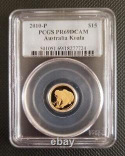 2010-P Australia 1/10oz Gold Koala $15- Proof PCGS PF69 DCAM Deep Cameo