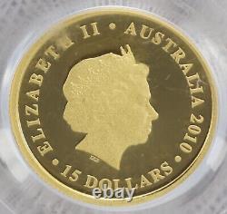 2010-P Australia 1/10oz Gold Koala Proof PCGS PF70 DCAM Deep Cameo $15