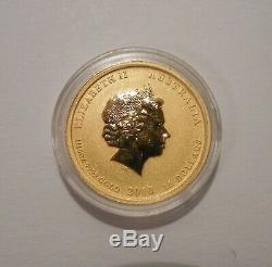 2010-P-Australia-Year of the Tiger-$15-1/10 oz. 9999 Gold Coin-Original Capsule