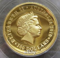 2010 P Gold Australia $100 Koala High Relief Coin Pcgs Proof 69 Dcam 1st Strike