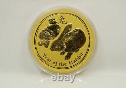 2011 2 oz Australian Perth Mint. 9999 Gold Lunar II Year of the Rabbit