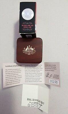 2011 AUSTRALIAN MERINO RAMS HEAD $10 GOLD PROOF COIN 1/10 oz BOX COA 00150