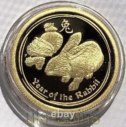 2011 Australia Lunar II Year of the Rabbit 1/4 Oz Gold Proof Coin $25 Dollars
