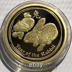 2011 Australia Lunar II Year of the Rabbit 1/4 Oz Gold Proof Coin $25 Dollars