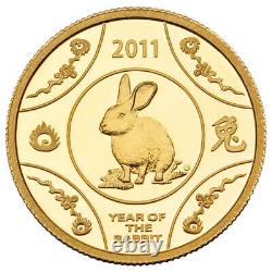2011 Lunar Year of the Rabbit 1/10oz. 9999 Gold Proof Coin