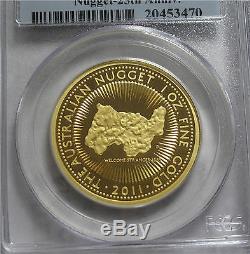 2011-P AUSTRALIA $100 DOLLARS GOLD NUGGET 25TH ANNIVERSARY PR69 PCGS 1500 minted