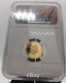 2012P Australia $15 1/10 Gold Dragon RARE Colored GOLD Coin NGC PF-69