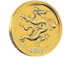 2012 1/2 oz Gold Australian Perth Mint Lunar Series 2 Year of the Dragon Coin