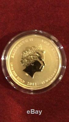 2012 Austrailia 1/4 Ounce Gold Lunar Dragon Series 2