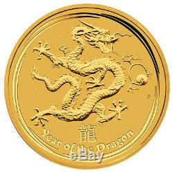 2012 Australian Lunar Dragon 1/10 oz Gold Coin Series II