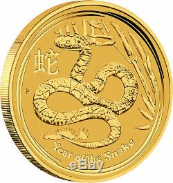 2013 $100 1oz Australian Gold Year of the Snake. 9999 Lunar Series II