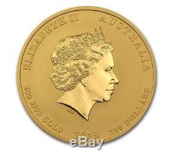 2013 2 oz Gold Australian Perth Mint Lunar Year of the Snake Coin BU