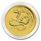 2013 Australia 1/10 Oz Gold Lunar Snake Bu (series Ii) Coin In Capsule