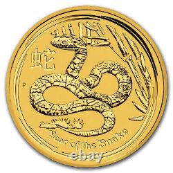 2013 Australia 1/10 oz Gold Lunar Snake BU (Series II) SKU #71324