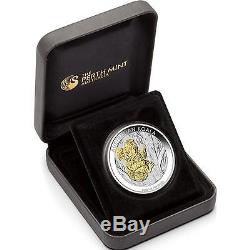 2013 Australian Koala 1oz Silver Proof, Gold Gilded Coin Perth Mint