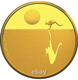 2013 Kangaroo At Sunset 1 5oz. 9999 Gold Proof Coin Royal Australian Mint