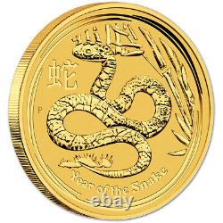 2013 P Australia Gold Lunar Series II Year of the Snake 1 oz $100 BU