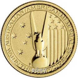 2013 P Australia Gold War in the Pacific Memorial 1/10 oz $15 BU