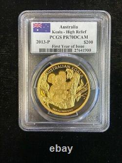2013-P Australia Koala $200 2 oz. 9999 Gold High Relief PCGS Proof 70DCAM