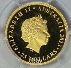 2013 P PCGS PR70DCAM Australia $25 Coronation 1/4oz Gold Item#P13202