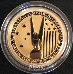 2013 War in the Pacific Australian/American Memorial 1/10 troy ounce. 9999 Pure