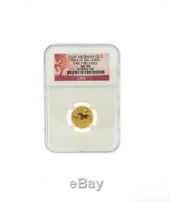 2014P NGC $15 Australia Lunar Year of the Horse Lover Coin 24k MS70 1/10 E/R