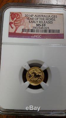 2014 1/20 oz 24K Gold Lunar Horse Coin 14k DIAMOND CUT SCREW TOP PENDANT + CHAIN