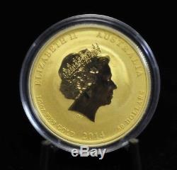 2014 1/2 oz. 9999 Fine Gold Lunar Year of the Horse Australian Coin 08DUD