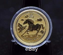 2014 1/4 oz Lunar Year of the Horse Australian Gold Coin 02DU