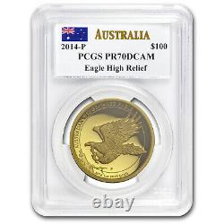 2014 AUS 1 oz Gold Wedge-Tailed Eagle PR70 PCGS (HR) (Mercanti) SKU#167176