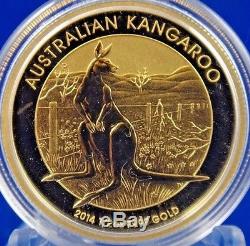 2014 Australia $50 1/2 oz. 9999 Fine Gold Coin Australian Kangaroo Elizabeth II