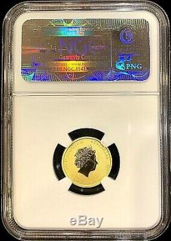 2014 Australia Gold Year Of The Horse G$15 MS70 NGC 1/10 oz Early Releases Coin