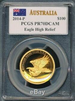 2014 Australia Wedge-Tailed Eagle 1 Oz. Gold Proof PCGS PR70DCAM Mercanti Signed