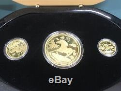 2014 Australian Lunar Series II Year Of The Horse 3 Coin Set RRP $3688