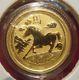 2014 Australian Lunar Year Of The Horse, 1/10 Oz Gold Brilliant Unc Coin