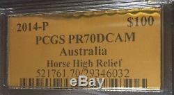 2014 Australian Lunar Year of the Horse Gold/Silver High Relief Set PCGS PR70