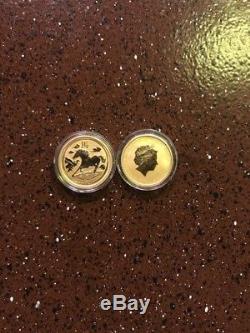 2014 Australian Perth Mint 1/10oz Gold Year Of The Horse Coin