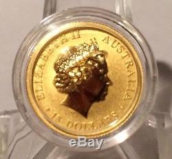 2014 Kangaroo Chinese Privy 1/10 oz Gold Coin Perth Australia $15 Only 3,591