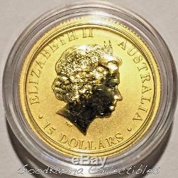 2014 Kangaroo Chinese Privy 1/10oz Gold Coin Perth Australia $15-Only 3,591